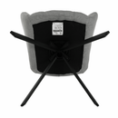 Dizájnos pörgő fotel, szürke/fekete, KOMODO