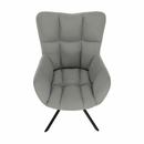 Dizájnos pörgő fotel, szürke/fekete, KOMODO