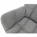 Dizájnos pörgő fotel, szürke/fekete, KOMODO