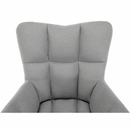 Dizájnos pörgő fotel, szürke/fekete, KOMODO