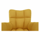 Dizájnos forgó fotel, sárga/fekete, KOMODO