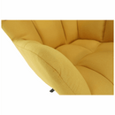 Dizájnos forgó fotel, sárga/fekete, KOMODO