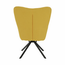 Dizájnos forgó fotel, sárga/fekete, KOMODO