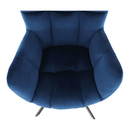 Dizájnos forgószék, kék Velvet anyag/fekete, KOMODO