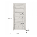 Komód typ 35, fehér craft, ANGEL