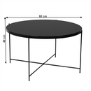 Kisasztal, üveg/fém  KURTIS