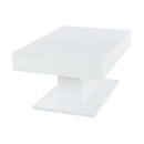 Dohányzóasztal tárolóhellyel, fehér magas fényű, DIKARO