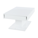 Dohányzóasztal tárolóhellyel, fehér magas fényű, DIKARO