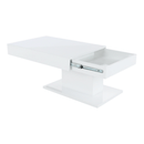 Dohányzóasztal tárolóhellyel, fehér magas fényű, DIKARO