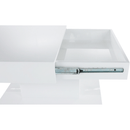 Dohányzóasztal tárolóhellyel, fehér magas fényű, DIKARO