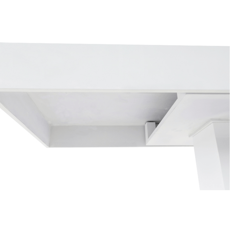 Dohányzóasztal tárolóhellyel, fehér magas fényű, DIKARO