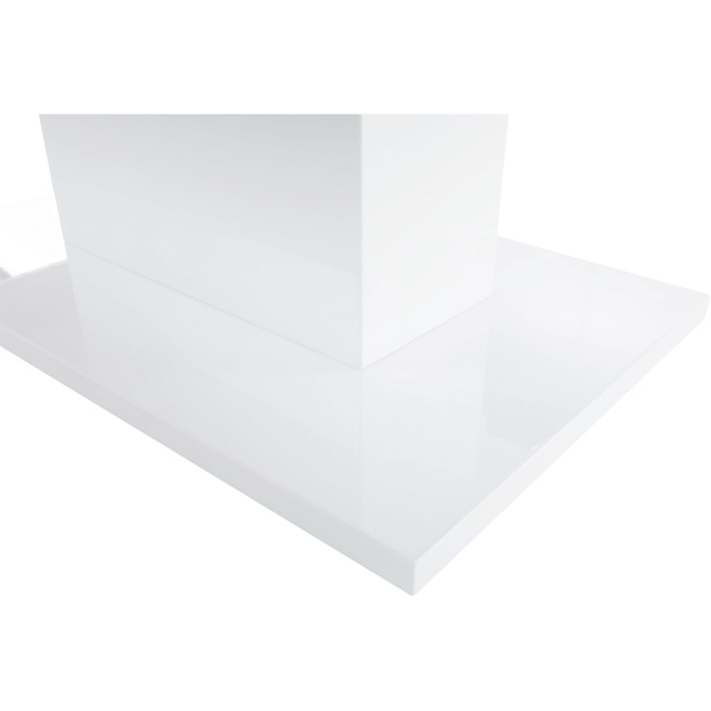 Dohányzóasztal tárolóhellyel, fehér magas fényű, DIKARO