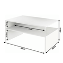 Dohányzóasztal, fehér,  DAMOLI