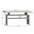 Dohányzóasztal, kőris fehér, INFINITY I-13