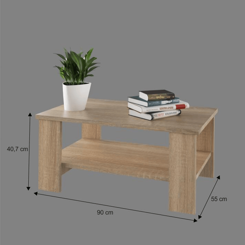 Dohányzóasztal, sonoma tölgyfa, BERNARDO