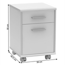 Irodai konténer, fehér, JOHAN 2 NEW 07