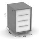 Fiókos elem zárral, grafit/fehér, RIOMA NEW TYP 30