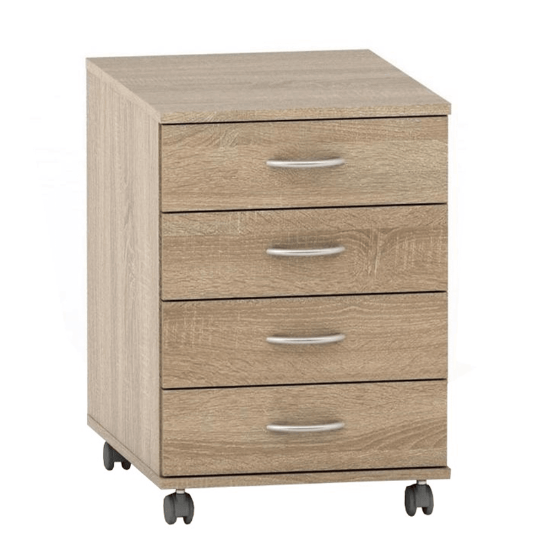 FIókos elem zárral, tölgy sonoma, TEMPO ASISTENT NEW 015