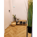 Cipőtartó, természetes/fekete, KONTRE