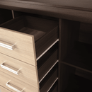 Komód, DTD/MDF, tölgy világos/tölgy sötét, KORINA