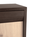 Komód, DTD/MDF, tölgy világos/tölgy sötét, KORINA