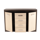 Komód, DTD/MDF, tölgy világos/tölgy sötét, KORINA