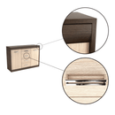 Komód, DTD/MDF, tölgy világos/tölgy sötét, KORINA