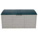 Kerti tárolódoboz, szürke/zöld, KORTEZ
