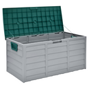 Kerti tárolódoboz, szürke/zöld, KORTEZ