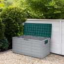 Kerti tárolódoboz, szürke/zöld, KORTEZ