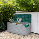 Kerti tárolódoboz, szürke/zöld, KORTEZ