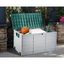 Kerti tárolódoboz, szürke/zöld, KORTEZ