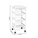 Tálalókocsi, fehér, KORUS