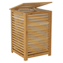 Szennyestartó kosár, festett bambusz/bézs, BASKET