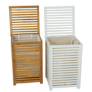 Szennyestartó kosár, festett bambusz/bézs, BASKET