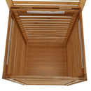 Szennyestartó kosár, festett bambusz/bézs, BASKET