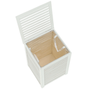 Szennyestartó kosár, lakkozott, banbusz/féher/bézs, BASKET