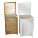 Szennyestartó kosár, lakkozott, banbusz/féher/bézs, BASKET