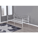 Fém kanapé - egyszemélyes ágy, fehér, 90x200, ROZALI