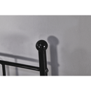 Fém kanapé - egyszemélyes ágy, fekete, 90x200, ROZALI