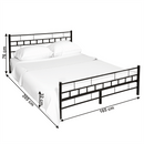 Ágy, fekete, 160x200, TAJGI