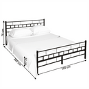 Ágy, fekete, 180x200, TAJGI