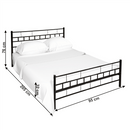 Ágy, fekete, 90x200, TAJGI