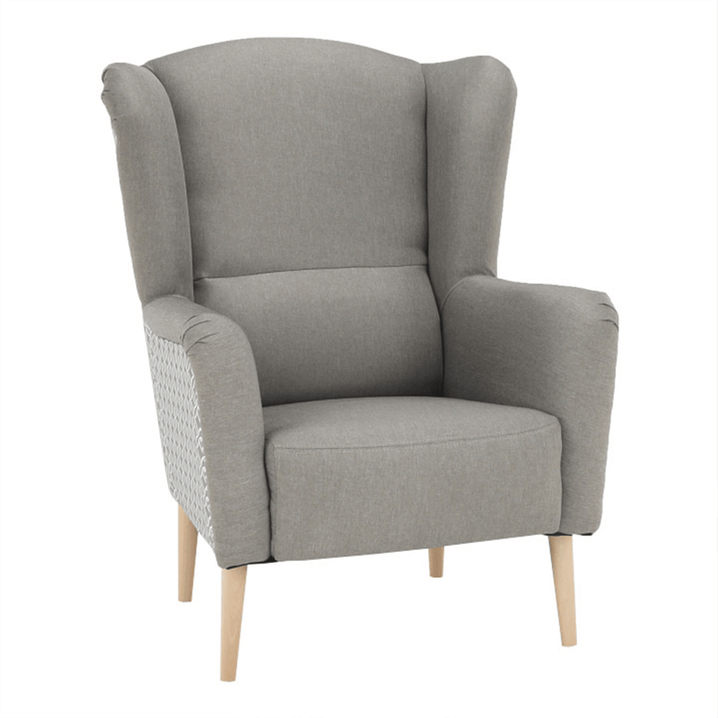 Dizájnos fotel, anyag, cappuccino/minta, BELEK