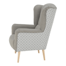 Dizájnos fotel, anyag, cappuccino/minta, BELEK