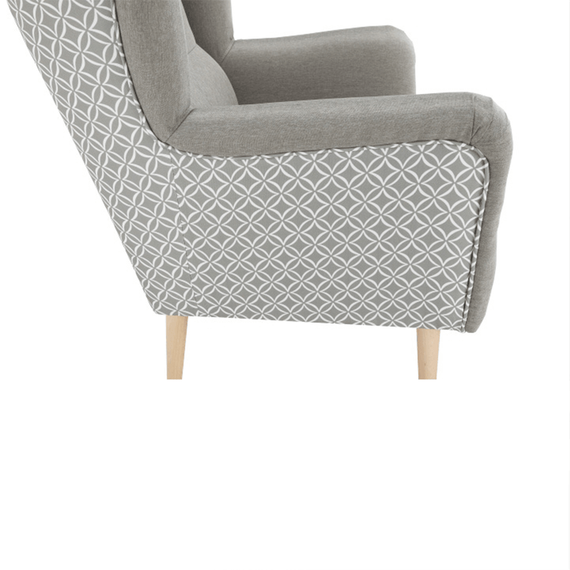 Dizájnos fotel, anyag, cappuccino/minta, BELEK