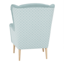 Dizájnos fotel, anyag, mentol/minta, BELEK