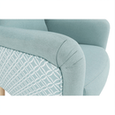 Dizájnos fotel, anyag, mentol/minta, BELEK