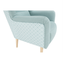 Dizájnos fotel, anyag, mentol/minta, BELEK