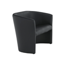 Klub duplafotel, fekete textilbőr, CUBA